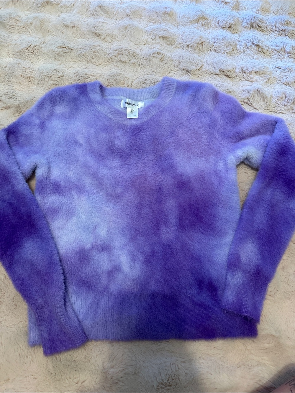 Bailey 44 Lavender & Deep Purple Plush Crewneck Sweater